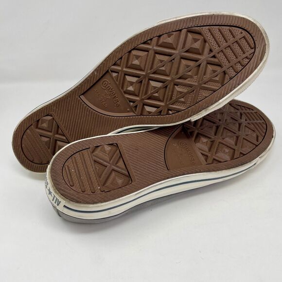 Converse Shoes Mens 10 W 12 Distressed Gray Canvas Chuck Taylor All Star Low Top - Picture 9 of 10